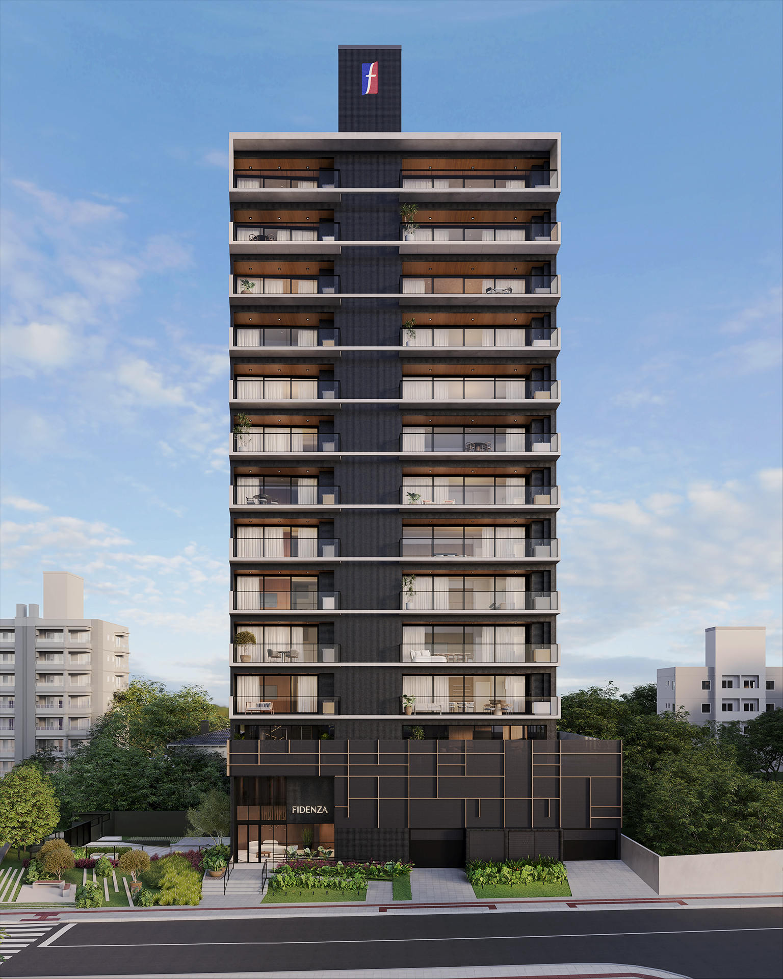 Fachada do Fidenza Residencial