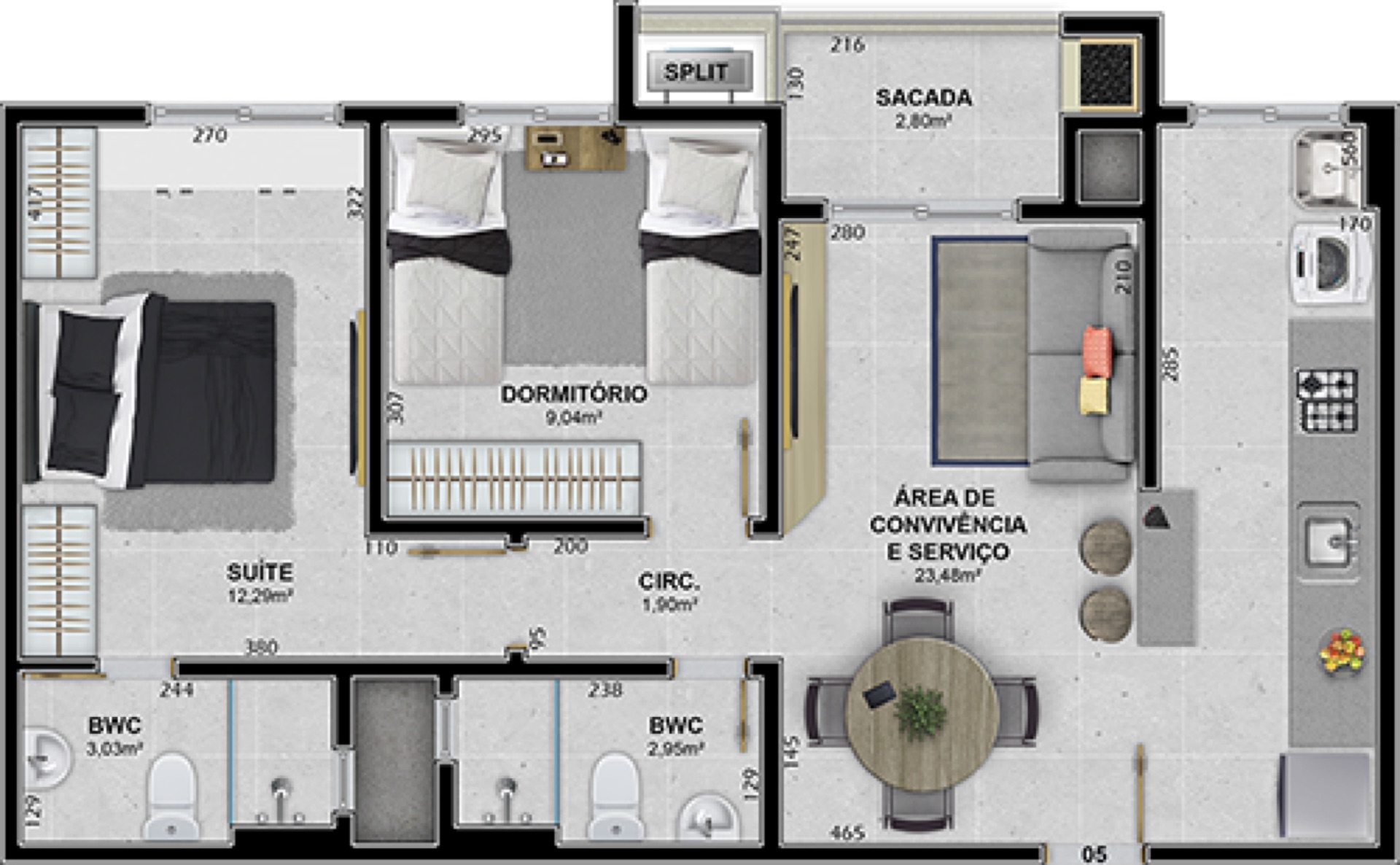 Comercial e Residencial Novo Horizonte — planta 3