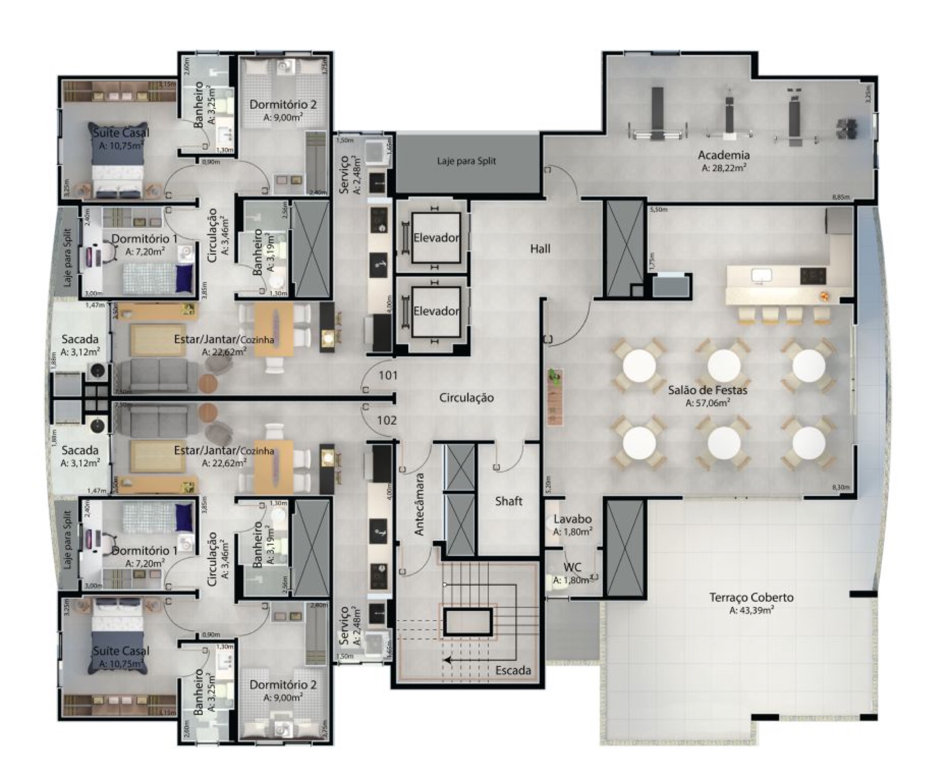 Residencial Bremen — planta 3