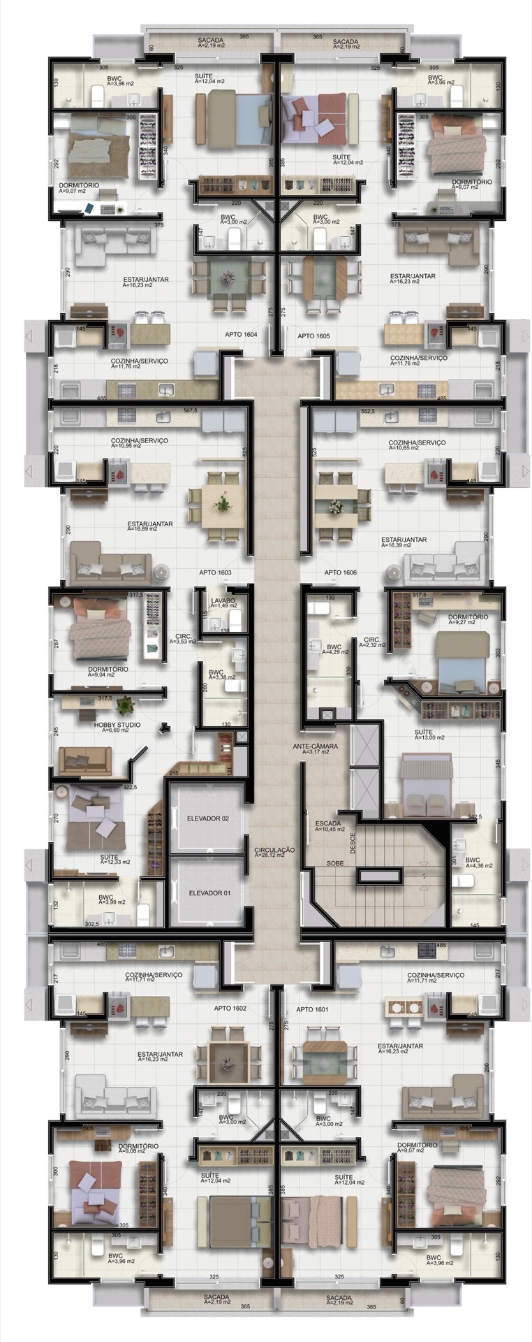 Residencial Hamburgo — planta 3